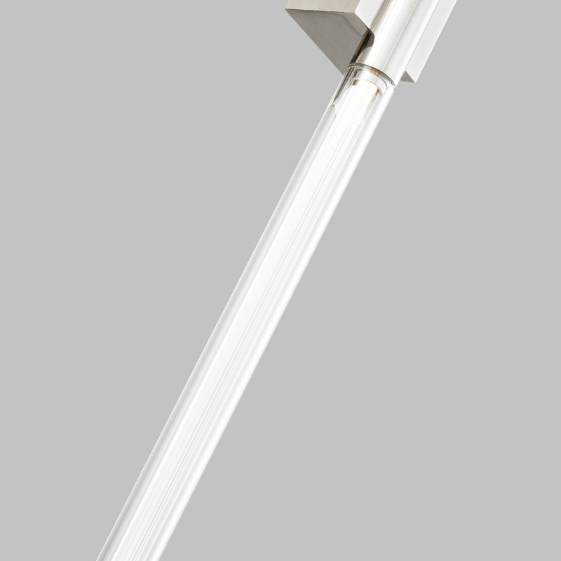 Phobos 2 - Light LED Armed Sconce, Polished Nickel