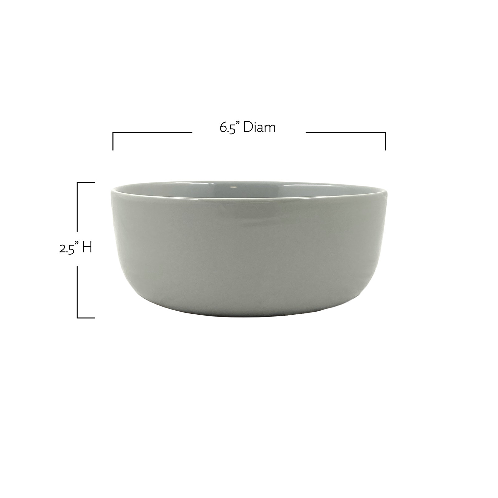 Reims Stoneware Cereal Bowl, Dark Gray