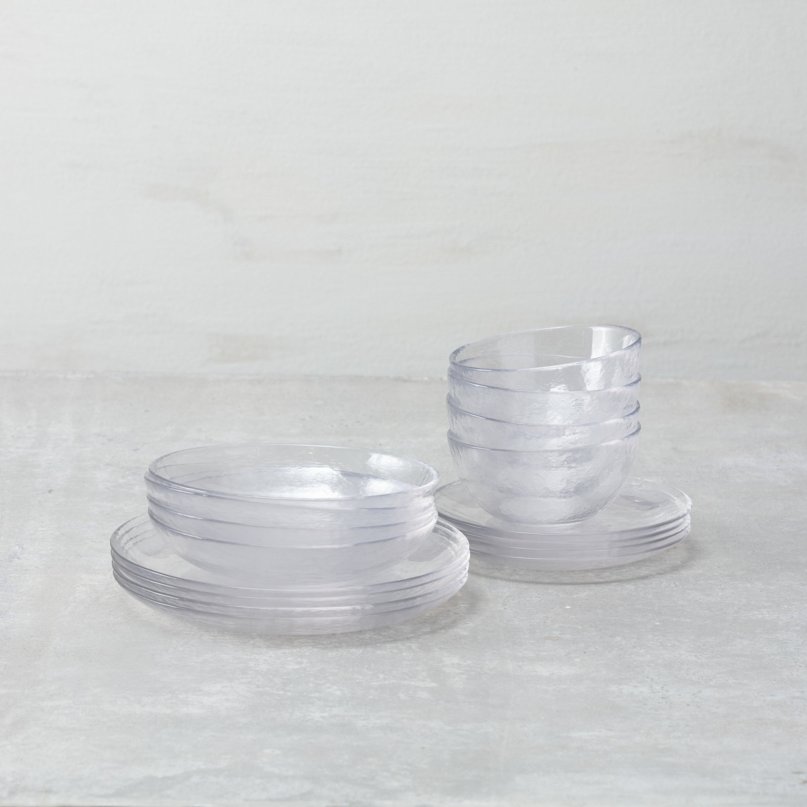 Los Cabos Dinnerware Set, Clear