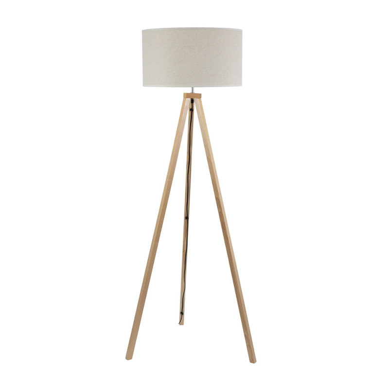 Hannibal 151cm Tripod Floor Lamp, Natural, Natural, No