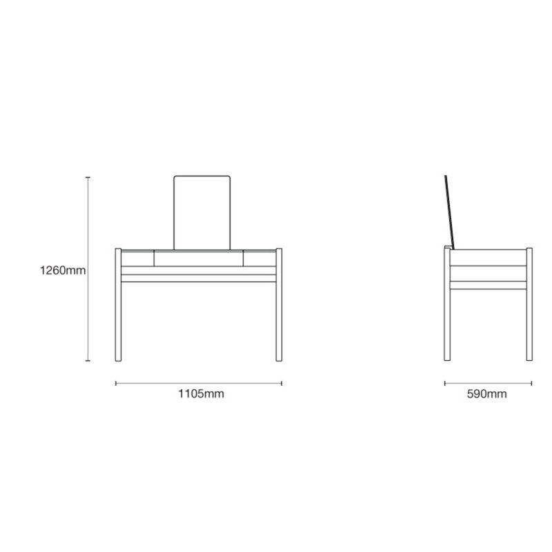 Pala Dressing Table, Black