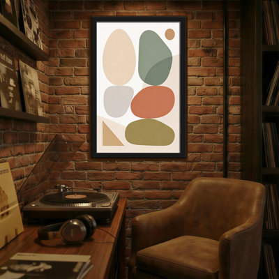 Abstrait abstrait, formes organiques, tons terreux, design minimaliste