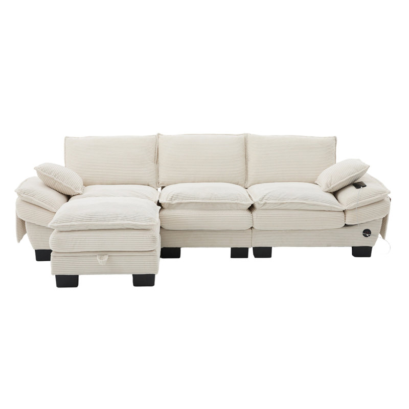 Canapé modulaire modulaire, canapé à assise profonde, canapé en velours côtelé, meubles rembourrés confortables pour le salon, appartement, studio, bureau, ayant plusieurs combinaisons