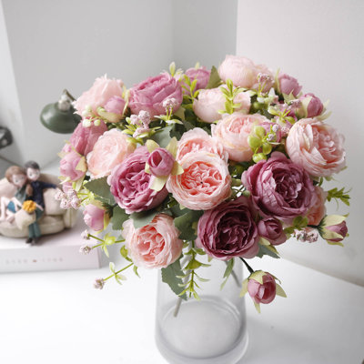 Magnifique bouquet de fleurs artificielles en soie artificielle