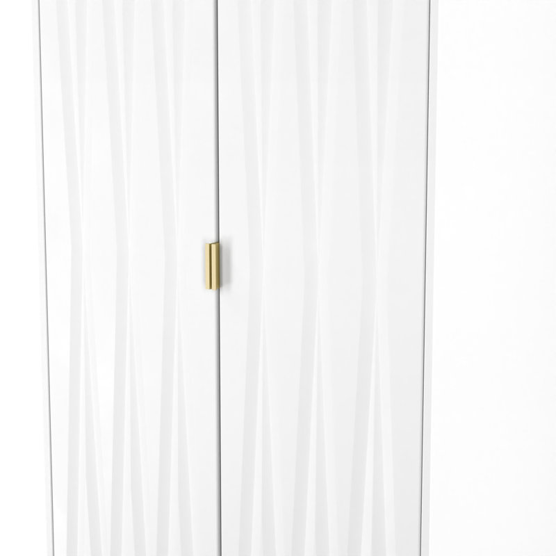 Las Vegas 2 Door Robe in White Matt (Ready Assembled), White