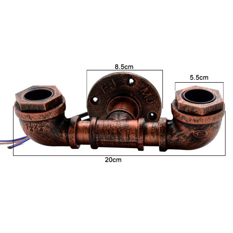 Calumet Candle Wall Light, Rustic Red