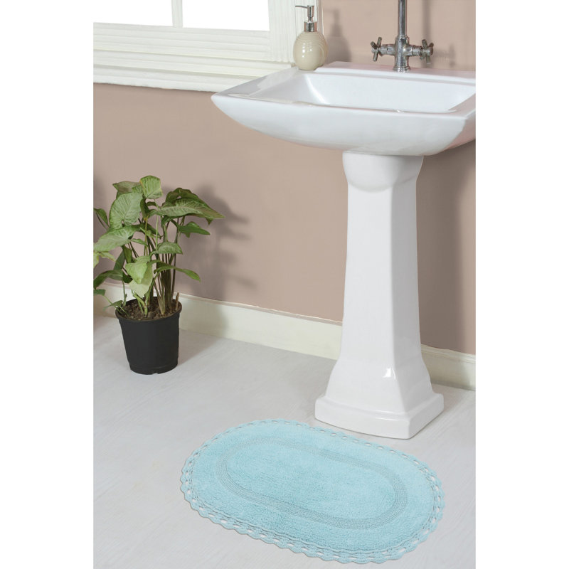Soft Bath Rug, Aqua, 17" W x 24" L