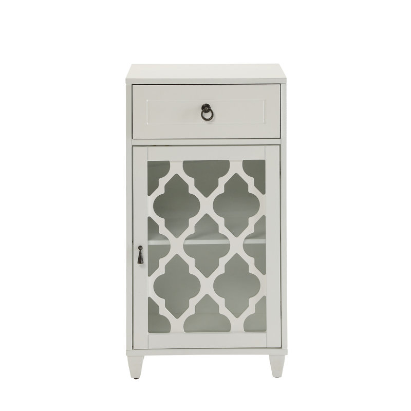 Ceara White Finish Accent Table