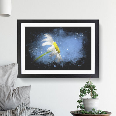 White Daisy Flower - Picture Frame Graphic Art