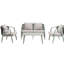 Sièges d'extérieur pour 4, cadres en fer, coussins moelleux, American Traditional 4 avec et tranquillité de coussin,-121047008-121047010