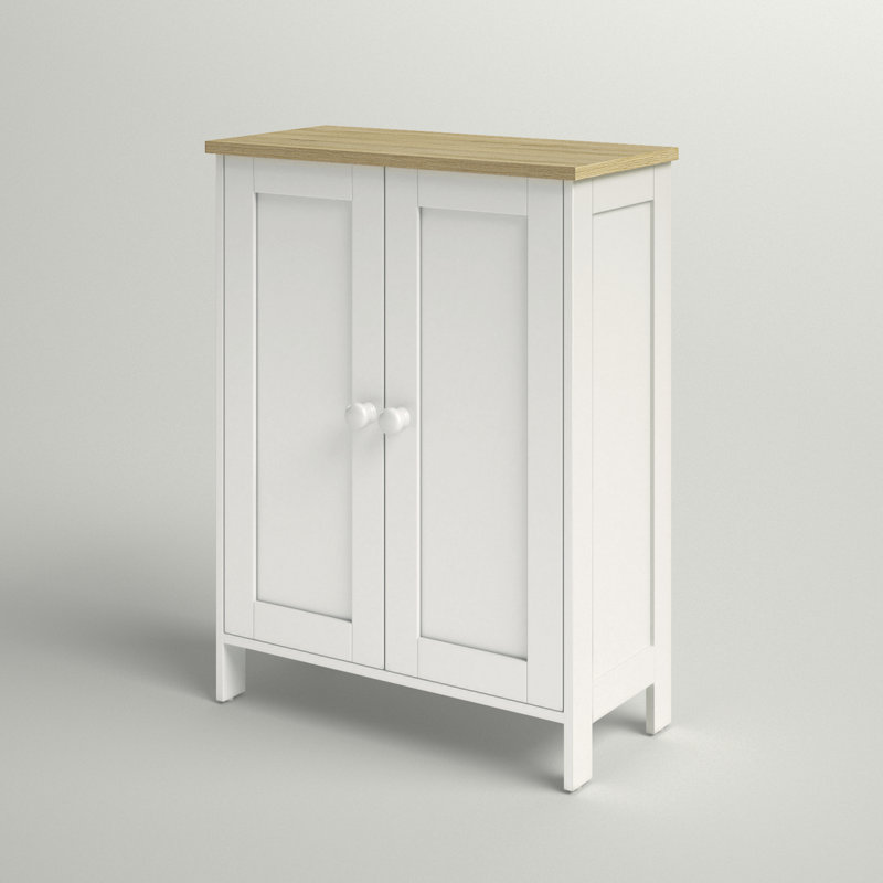 Cosgrove 23.5'' Wide 3 - Shelf Storage Cabinet, White