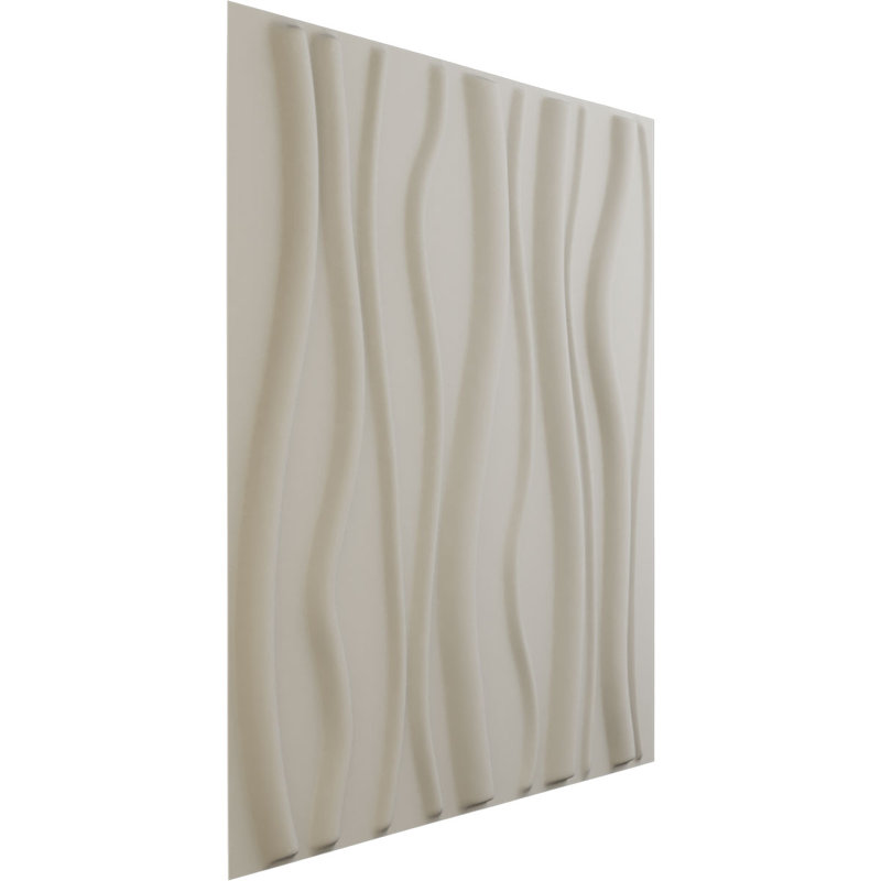 Panneau mural 3D 19,625 "x 19,625" en blanc (paquet de 1), Blanc fleur satiné UltraCover