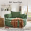 Fauteuil d'appoint pivotant en chenille 360 ° avec coussins amovibles-834513681