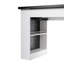 Bureau de rangement cannelé moderne de 55 po avec prise de courant et plateau pour clavier-1083310138