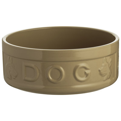 Mason Cash: bol pour chien Cane - 9,8 po, 101 oz - brun clair, plat eau-nourriture, grès céramique durable, va au micro-ondes et au lave-vaisselle, repas pour animaux de compagnie-hydratation