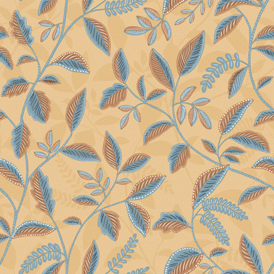 Tranquil Leafy Vine Wallpaper Sample