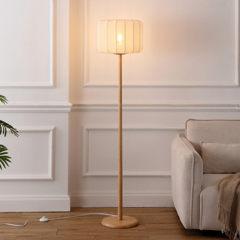 Lampe sur pied à DEL 59,5 po Maryna, Beige