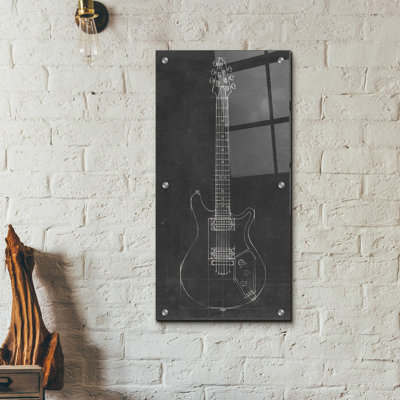 «Electric Guitare Blueprint II» par Ethan Harper - reproduction de dessin non encadrée