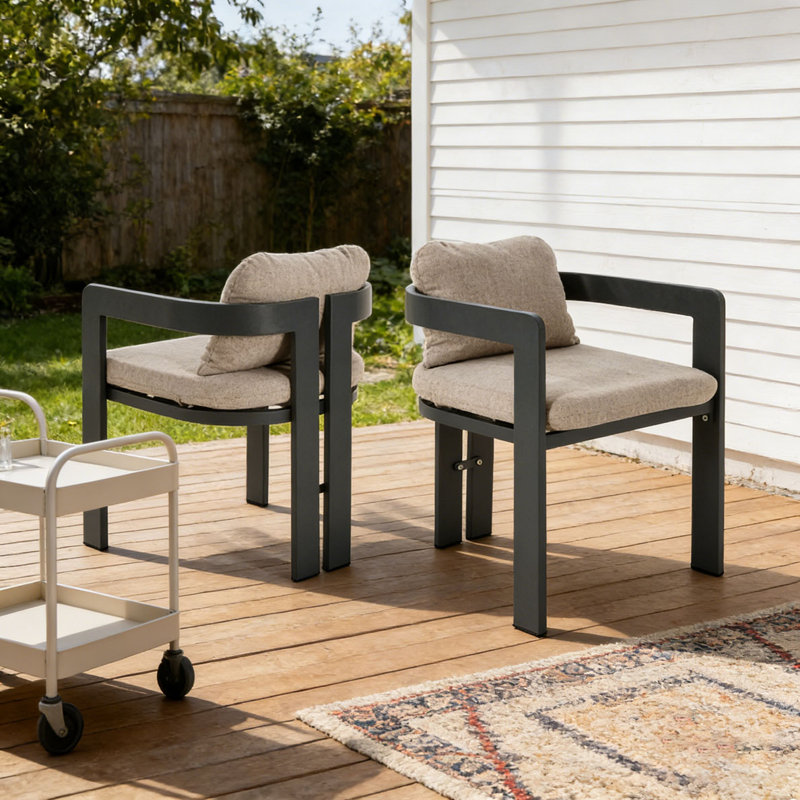 Patio Outdoor Aluminum chair, Beige