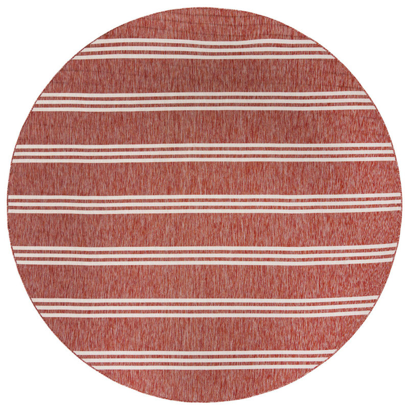 Tapis d'extérieur couleur rouille, Rond 10 pi 8 po