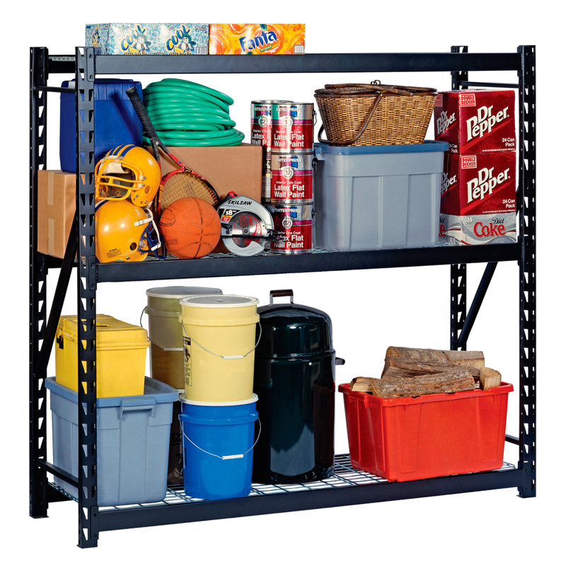 77'' W Steel Height -Adjustable Shelving Unit