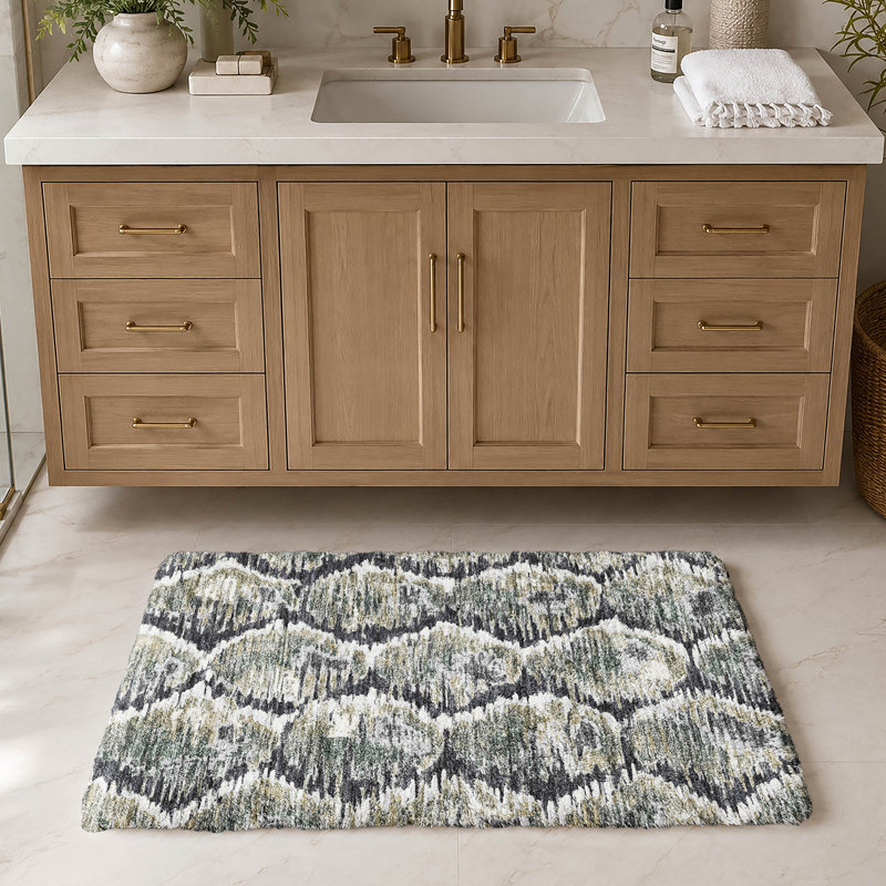 Tapis Dream Shag ADS766 de qualité supérieure, lavable à la machine, motif diamant., Charcoal, 2'6" x 3'10"