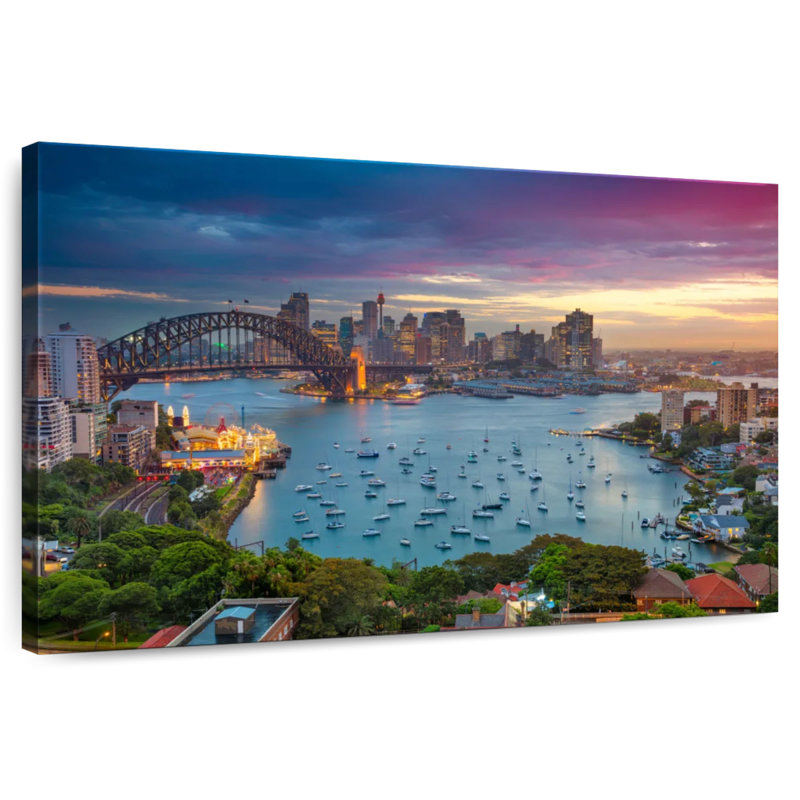 Sireci Sydney Harbour Sunset, 34" H x 51" W