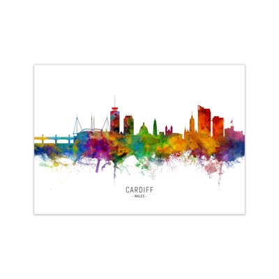 Cardiff Wales Skyline by Michael Tompsett - Print