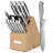 Kuisine 15pcs Kitchen Knife Block Set With Built-in Sharpener