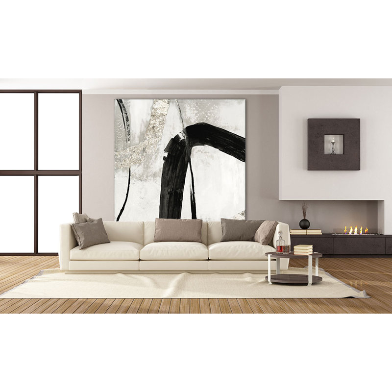 Reproduction d’art sur toile tendue « Black Ink II » par PI studio
