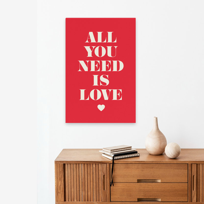 All All Need Is Love - Art inspirant, H 24 po x l 16 po
