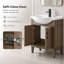 Ensemble de meuble-lavabo simple autoportant 30 po avec plateau en céramique Arlowene-956549733-999969615