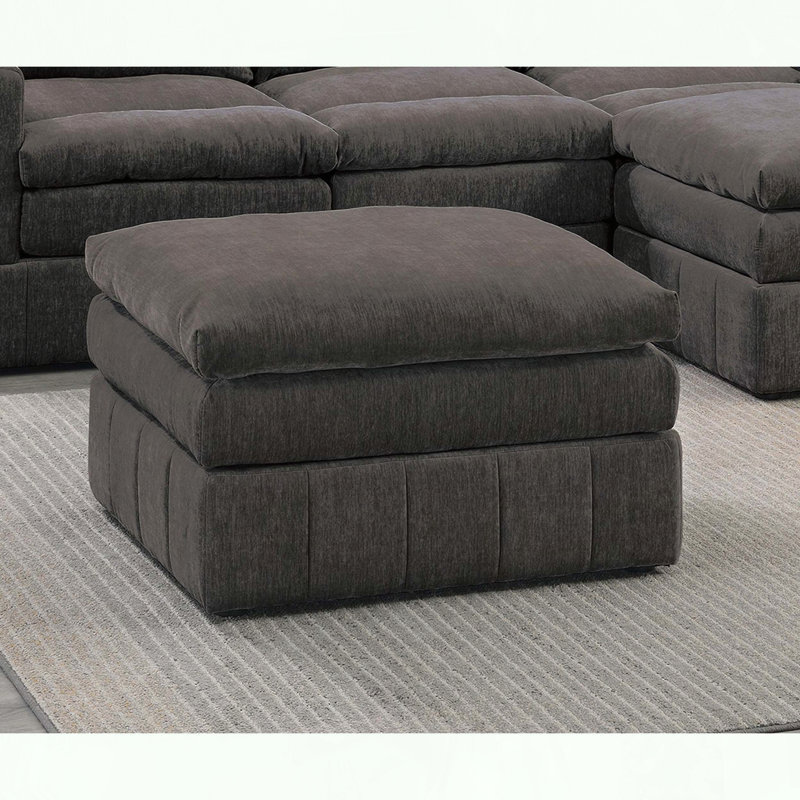 Repose-pieds modulaire contemporain avec coussin triple