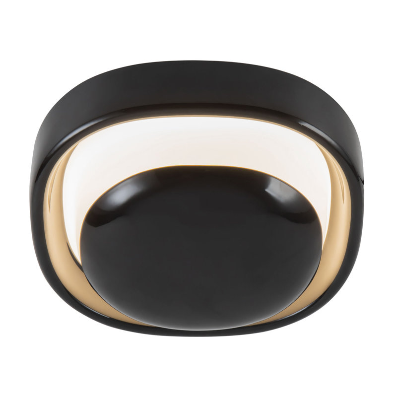 Pebble 8-in Silver dimmable LED Wall Sconce, Matte Black