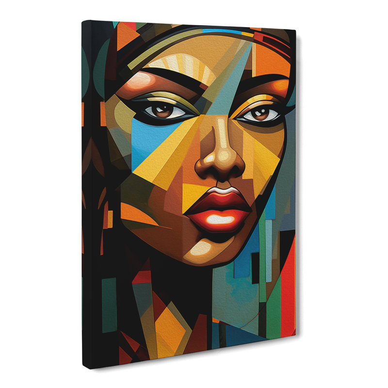 African Woman Cubism - Wrapped Canvas, 76cm H x 50cm W x 3cm D