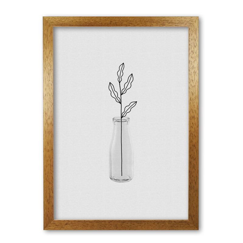 Leaf Still Life - Print, Honey Oak Frame, 42 cm H x 30 cm W x 5 cm D