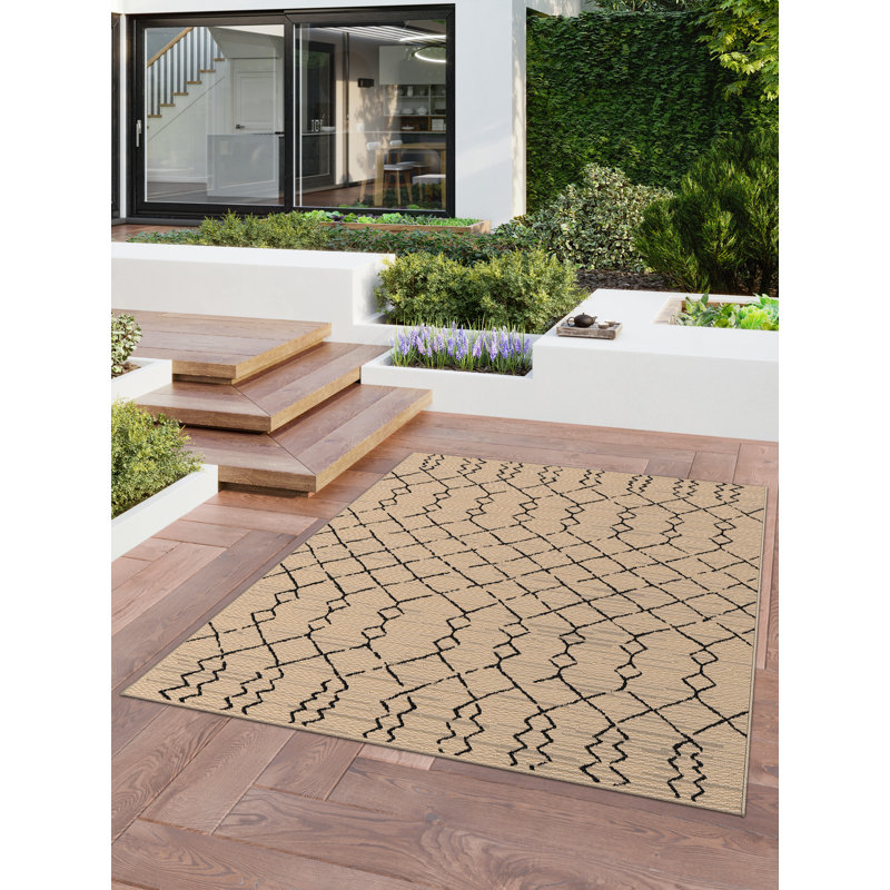 Eugene Moroccan Flatweave Indoor / Outdoor Area Rug, Rectangle 120 x 170cm
