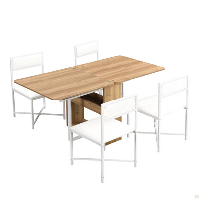 Ensemble de table de salle à manger extensible de 63 pouces Modern Modern