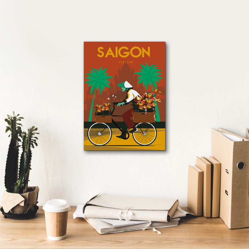 «Saïgon Girl» par Omar Escalante, art mural sur toile