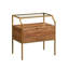 Table de chevet, finition brune