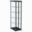 Vitrine noire à 4 tablettes