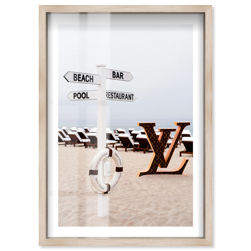 «Coastal Mood», impression côtière par Notoriart, Crème, crème, H 16 po x l 11 po