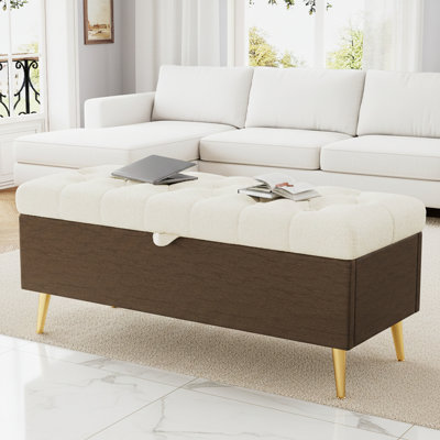Upholstered Storage Bench With Lift-Top Lid