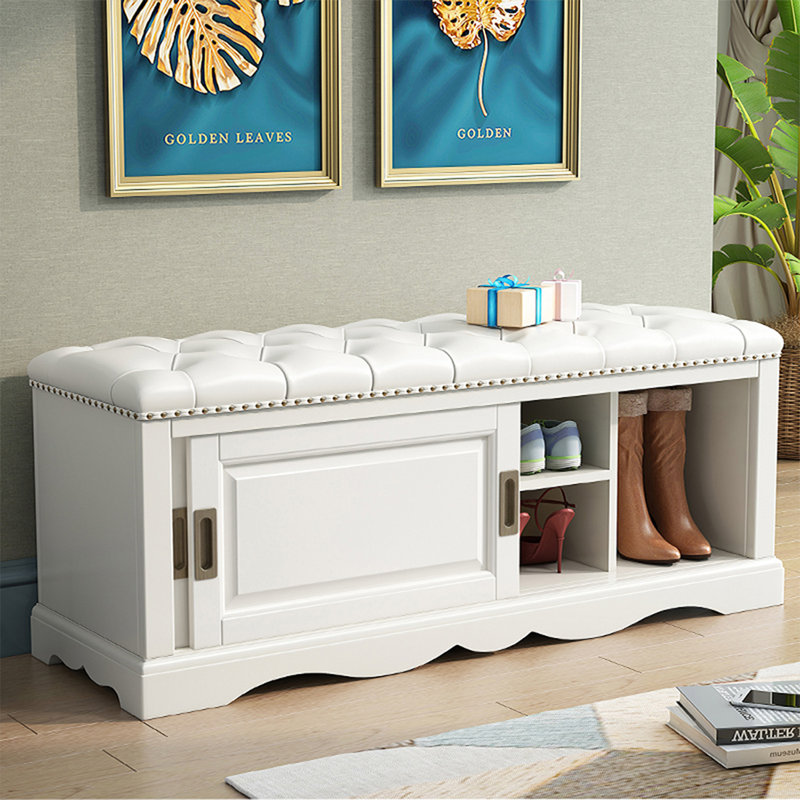 Banc rembourré blanc, Blanc