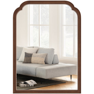 Ancalin Solid Wood Arched Wall Mirror