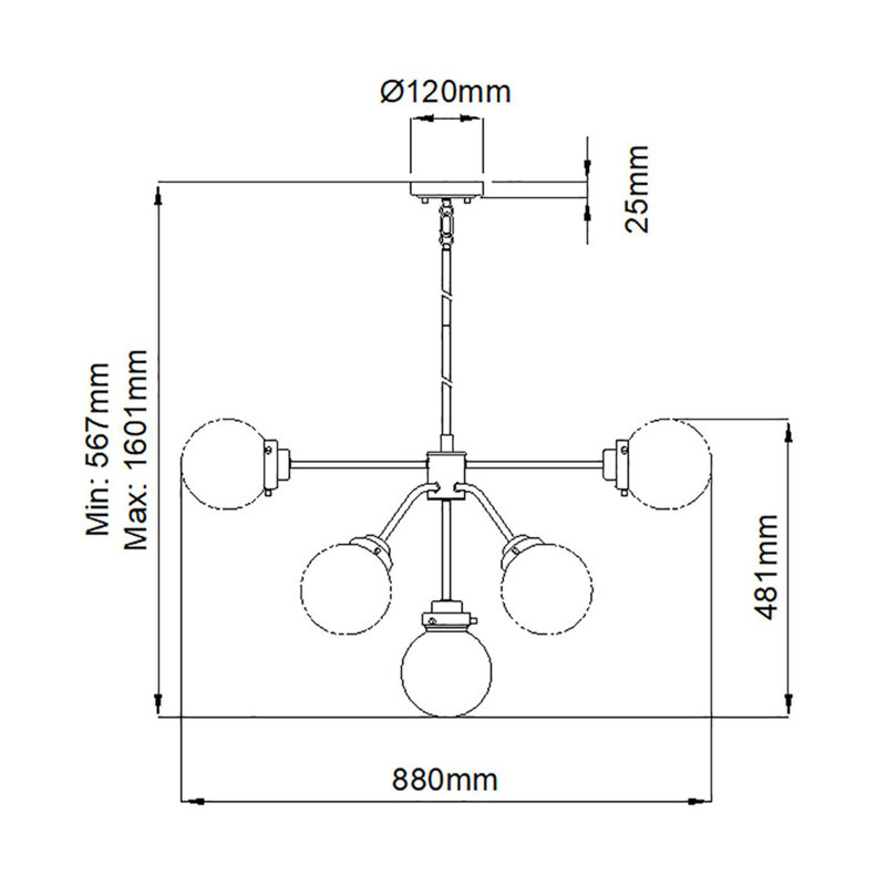 Badger 9 - Light Unique/Statement Chandelier