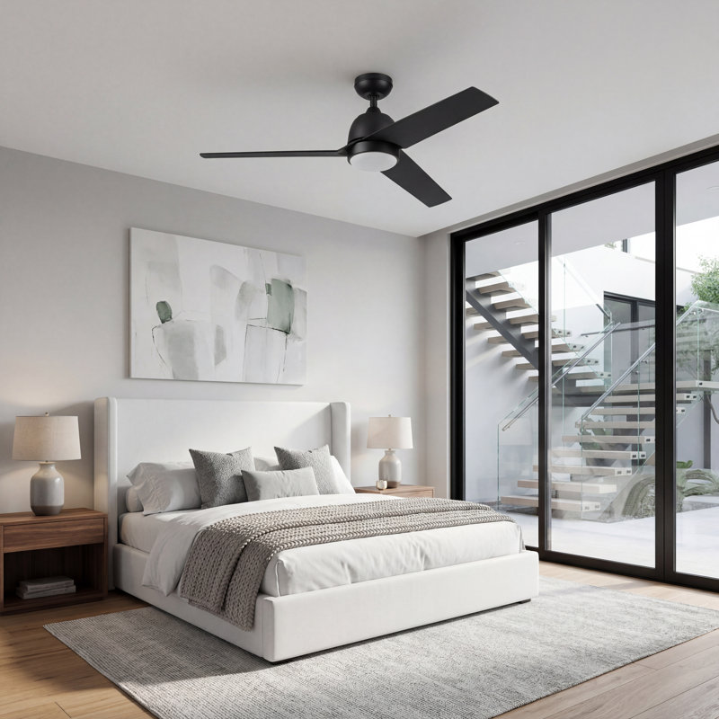 Ventilateur de plafond 52 po Mule Selana, Noir mat, Noir mat