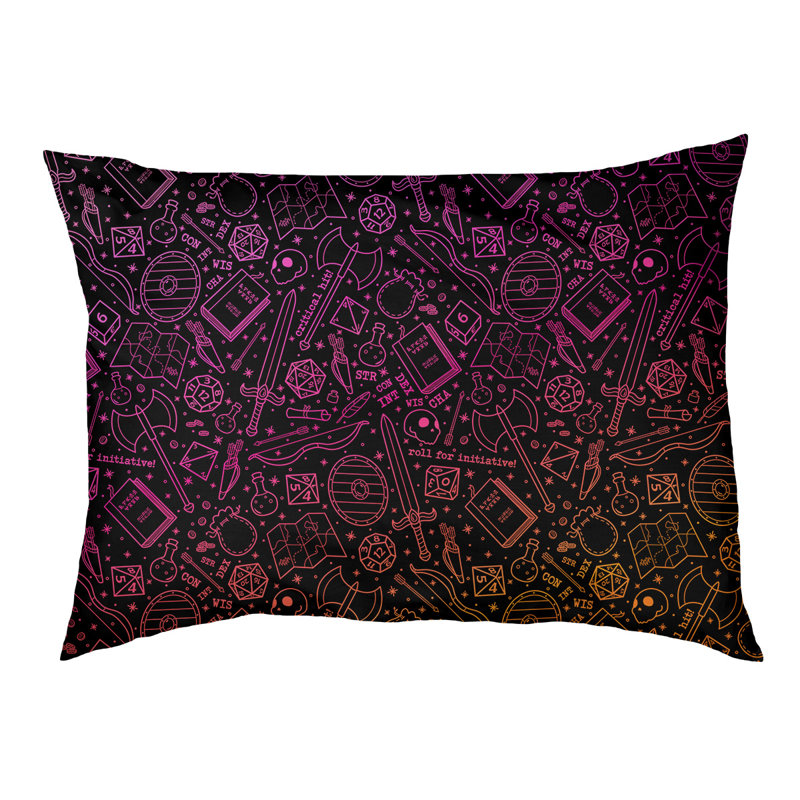 Coussin Byrge, Très grand (l 52 po x P 42 po x H 17 po), Rose / orange
