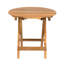 Table d'appoint pliable et réglable en bois d'acacia avec finition en teck pour plus de commodité et d'économie d'espace