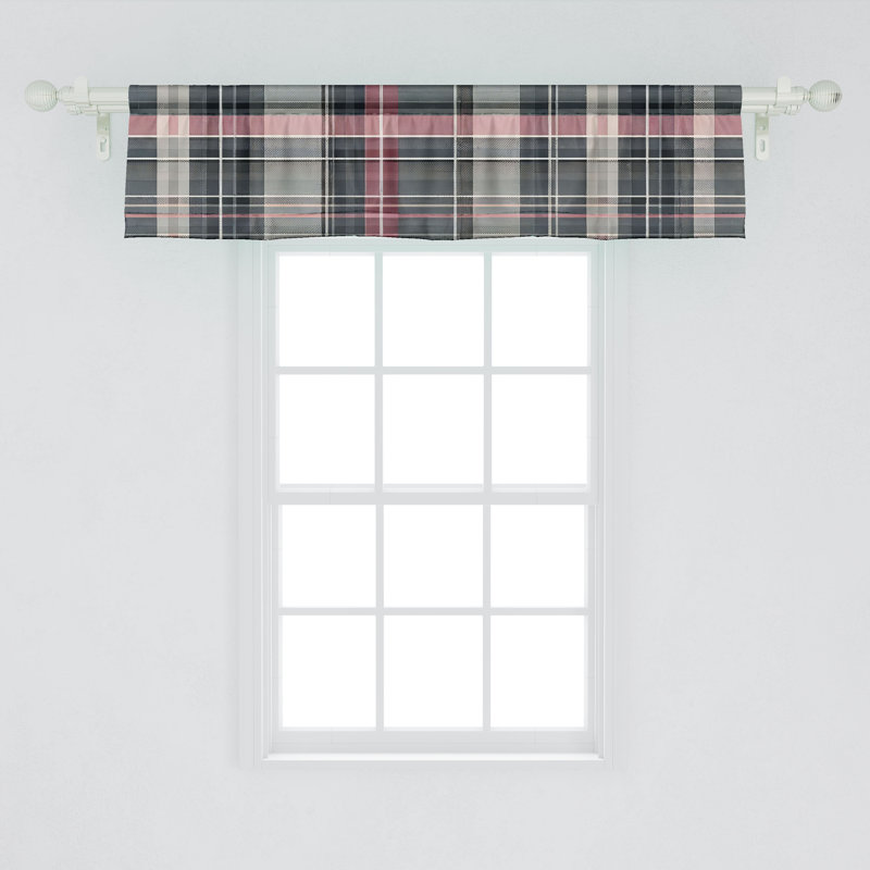 Plaid Tailored Window Valance, 54" W x 12" L